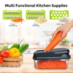 Mueller 16-in-1 Vegetable Chopper & Mandoline Slicer | Food Chopper, Onion Cutter, Cheese Grater & Kitchen Dicer with Container