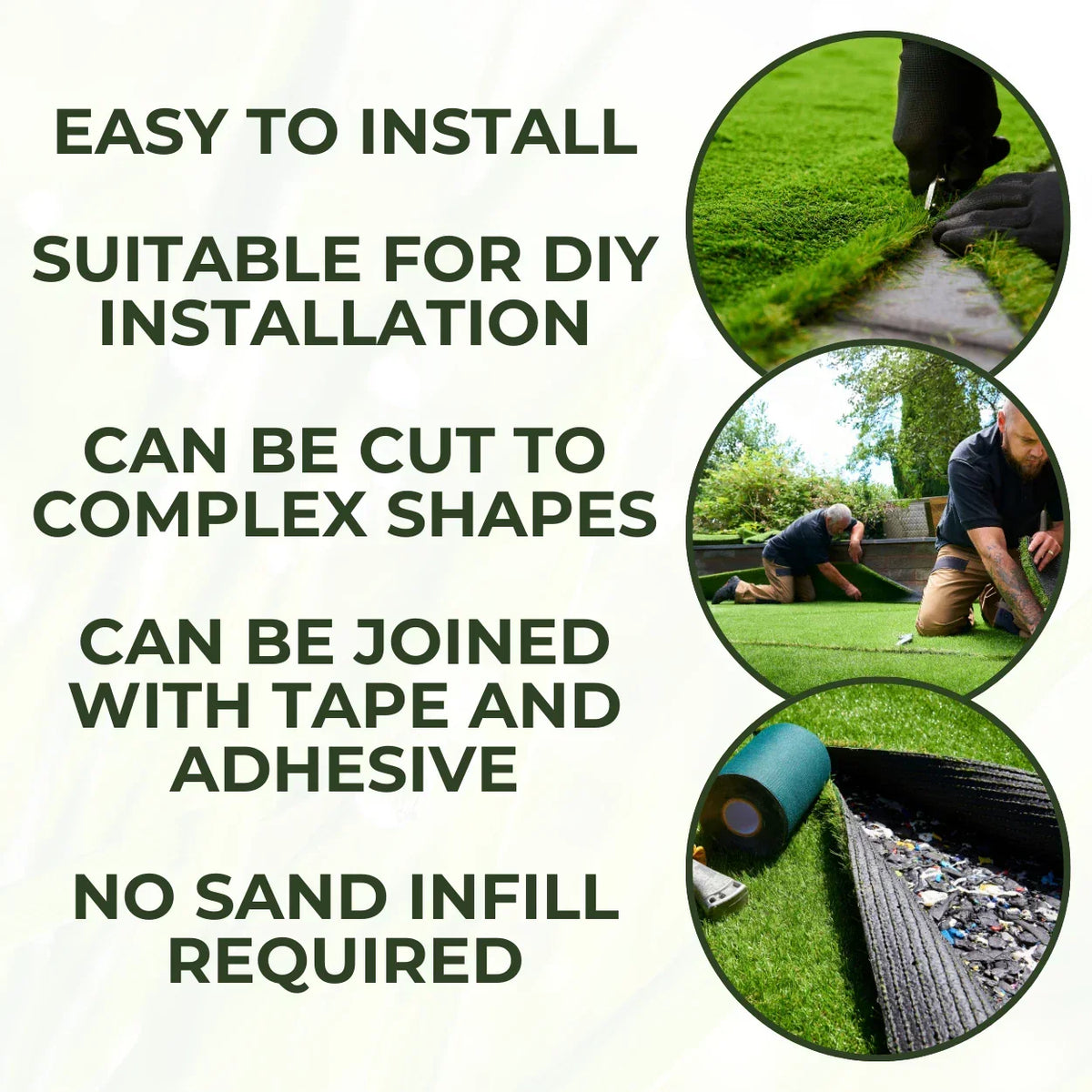 30mm Realistic Artificial Grass Natural Look Lawn Turf