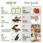 Mueller 16-in-1 Vegetable Chopper & Mandoline Slicer | Food Chopper, Onion Cutter, Cheese Grater & Kitchen Dicer with Container