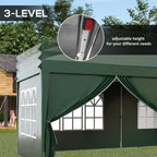 3x6m Pop Up Gazebo Party Tent Canopy Marquee with Storage Bag Green