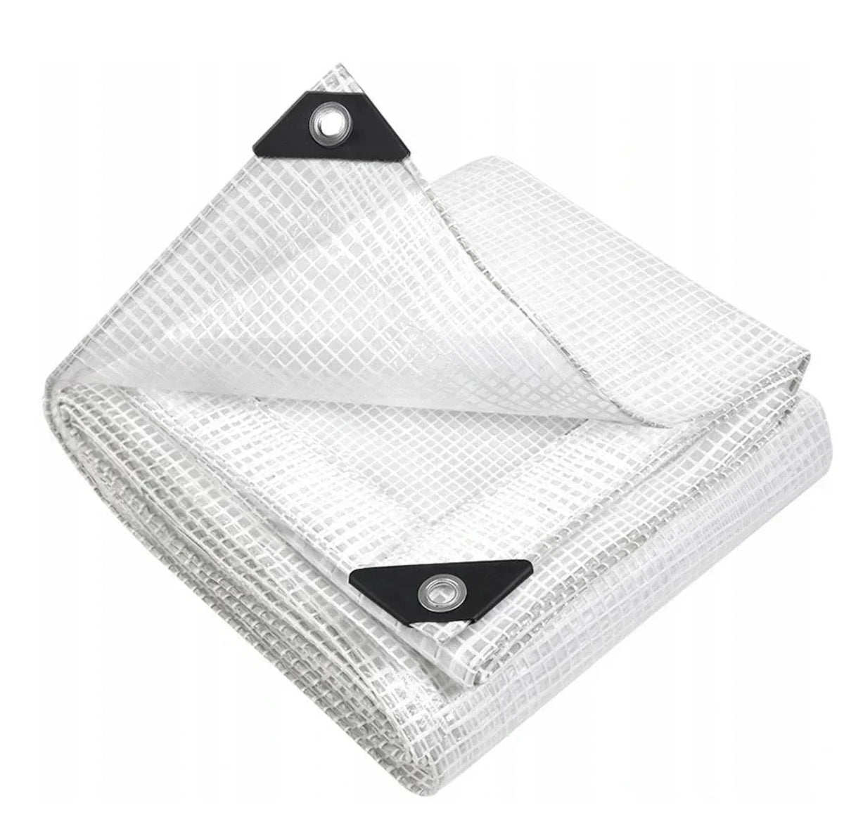 Heavy-Duty Waterproof Mesh Reinforced Transparent Polyethylene Sheeting Clear Tarpaulin Multipurpose