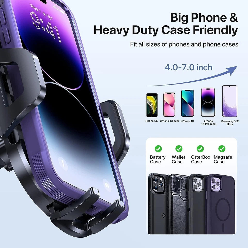 Universal Car Phone Holder Mount for iPhone & Android – Dashboard, Windscreen & Air Vent Mobile Stand