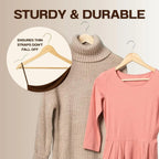 20 X WOODEN COAT HANGERS SUIT GARMENTS CLOTHES WOOD HANGER TROUSER BAR SET