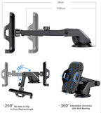 Universal Car Phone Holder Mount for iPhone & Android – Dashboard, Windscreen & Air Vent Mobile Stand