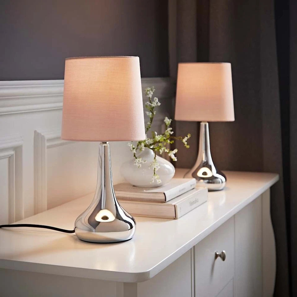 Modern Touch Table Lamps – Dimmable Bedside Lamps 34cm