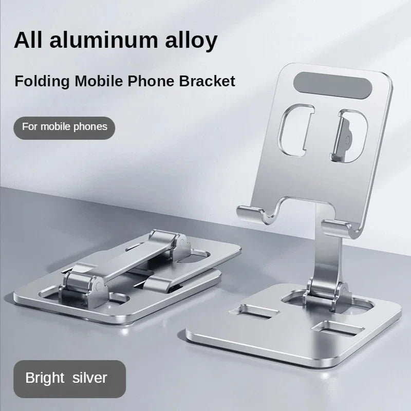 Universal Aluminum Alloy Foldable Phone & Tablet Stand – Adjustable Desktop Holder for Smartphones & Tablets