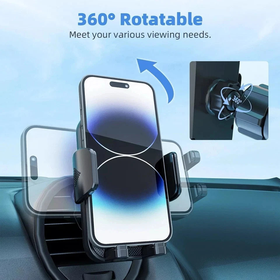 Car Vent Phone Holder - 360° Rotatable Mobile Bracket Mount for Cell Phones