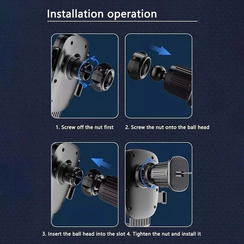 Car Vent Phone Holder - 360° Rotatable Mobile Bracket Mount for Cell Phones