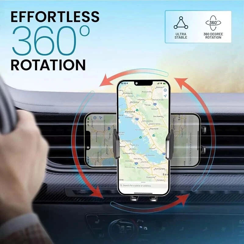 Car Vent Phone Holder - 360° Rotatable Mobile Bracket Mount for Cell Phones